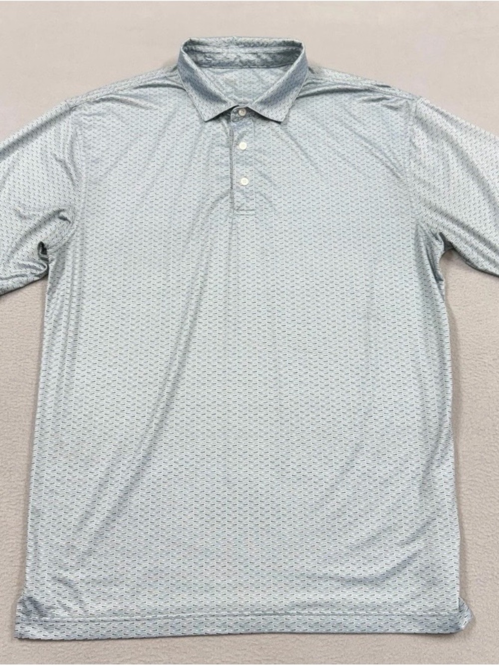 Onward Reserve Men's Performance Polo Shirt in Light Blue & green.